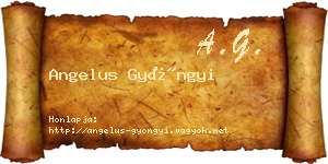 Angelus Gyöngyi névjegykártya