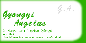 gyongyi angelus business card