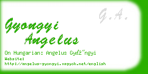 gyongyi angelus business card